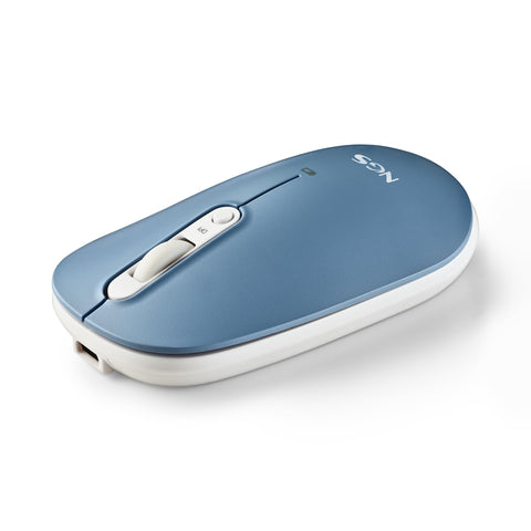 Ratón Inalámbrico por Bluetooth NGS Shell-RB/ Batería recargable/ Hasta 1600 DPI/ Azul/ Blanco/ Rosa