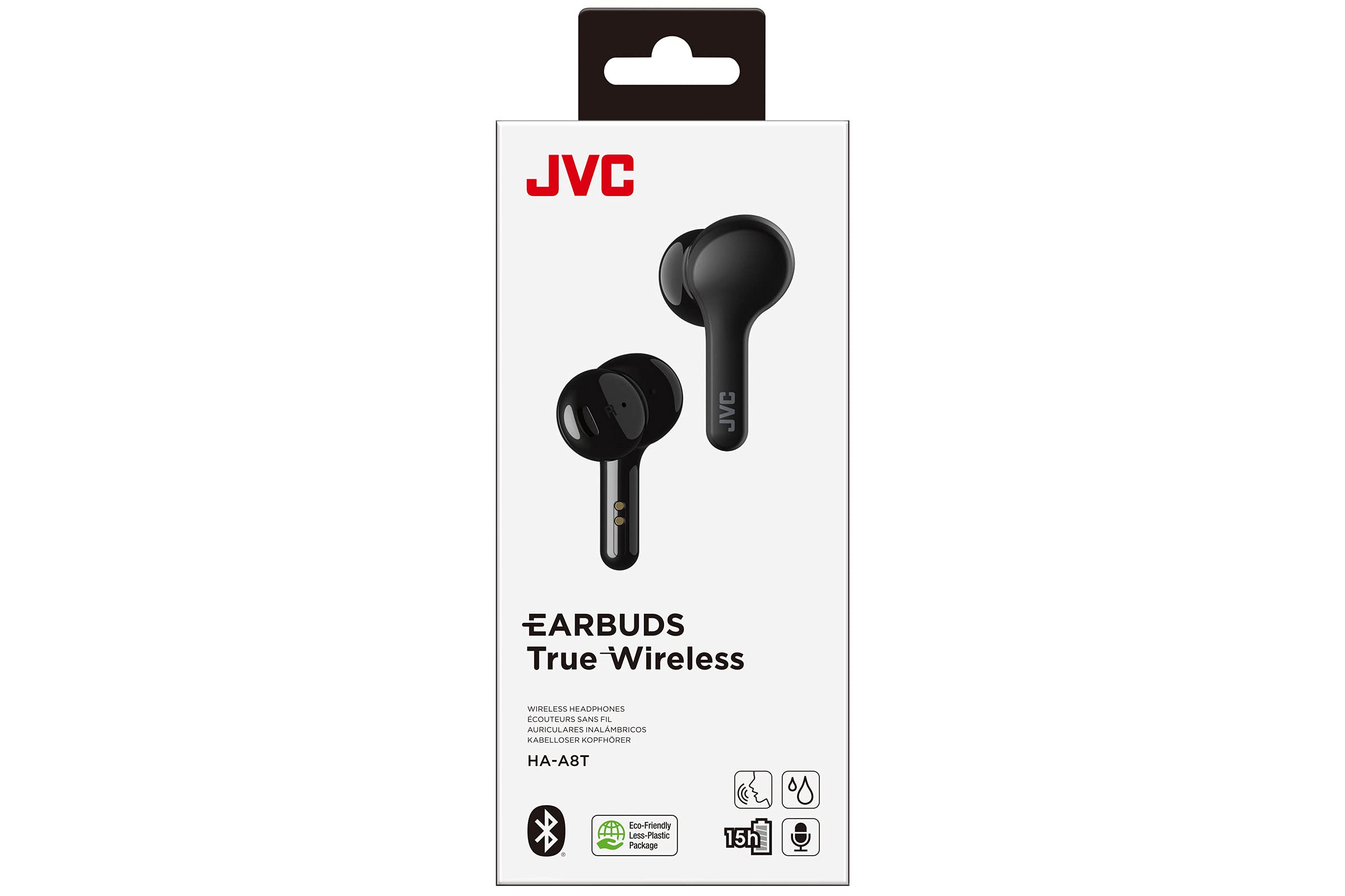 Auriculares Bluetooth JVC HA-A8T con estuche de carga/ Autonomía 6h/ Negros