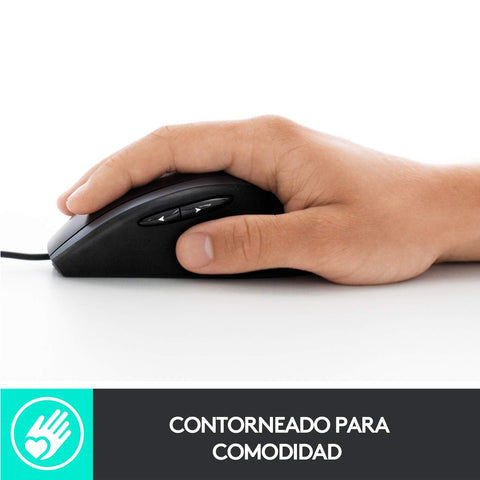 Ratón Logitech M500S/ Hasta 4000 DPI/ Negro