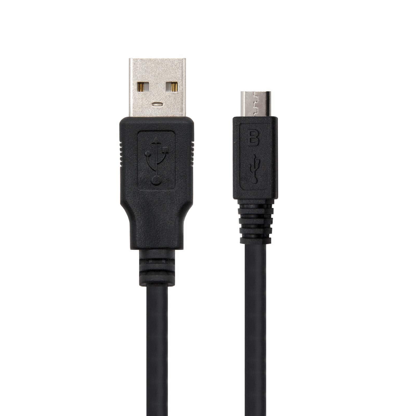 Cable USB 2.0 Nanocable 10.01.0501/ USB Macho - MicroUSB Macho/ 1.8m/ Negro