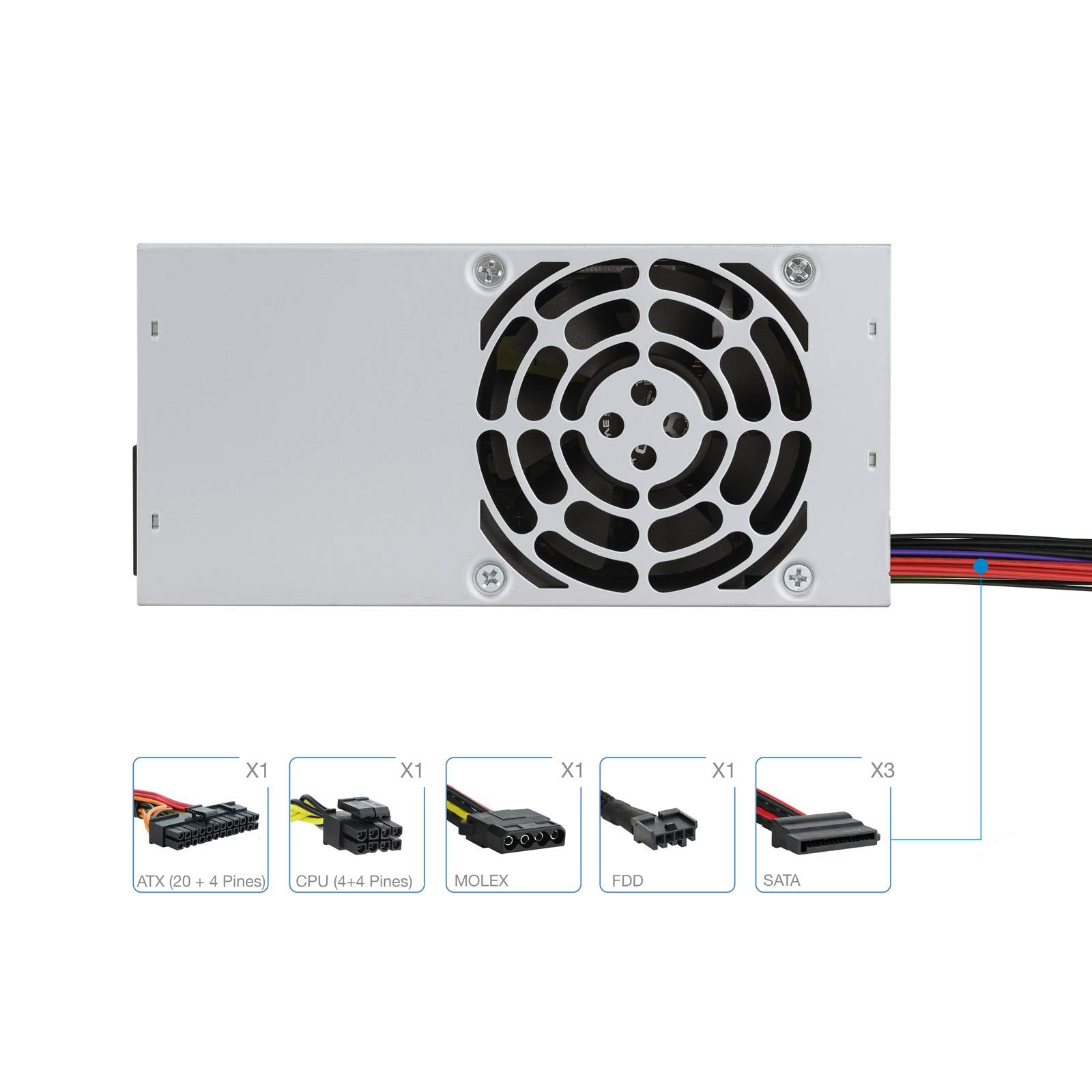 Fuente de Alimentación TFX TooQ TQEP-TFX500S-O/ 500W/ Ventilador 8cm