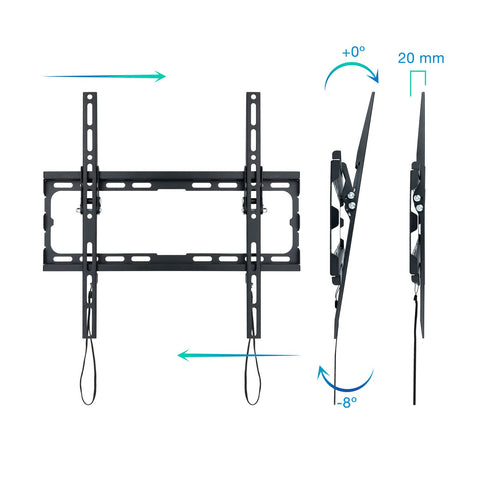 Soporte de Pared Fijo / Inclinable TooQ LP1071T-B para TV de 32-70'/ hasta 45kg