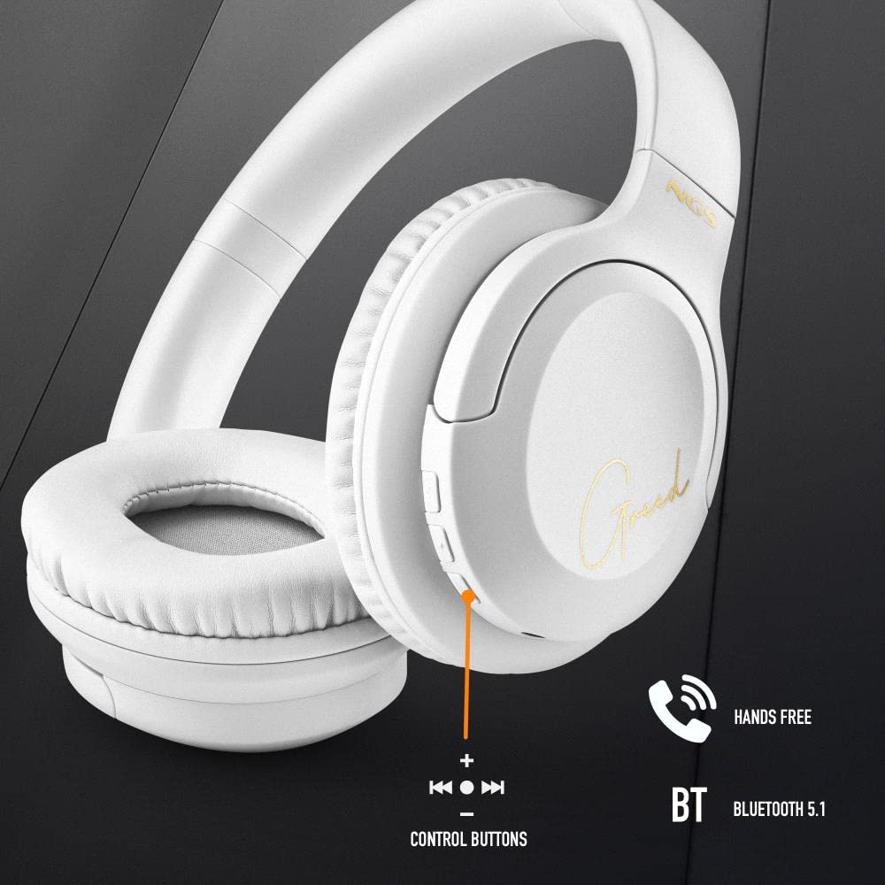 Auriculares Inalámbricos NGS Artica Greed/ con Micrófono/ Bluetooth/ Blanco