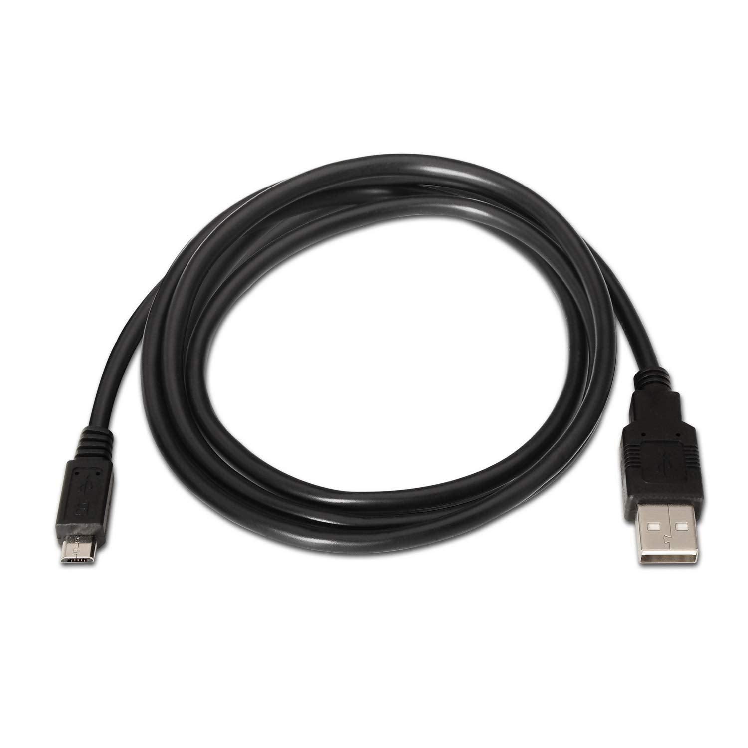 Cable USB 2.0 Aisens A101-0029/ USB Macho - MicroUSB Macho/ Hasta 2.5W/ 60Mbps/ 3m/ Negro