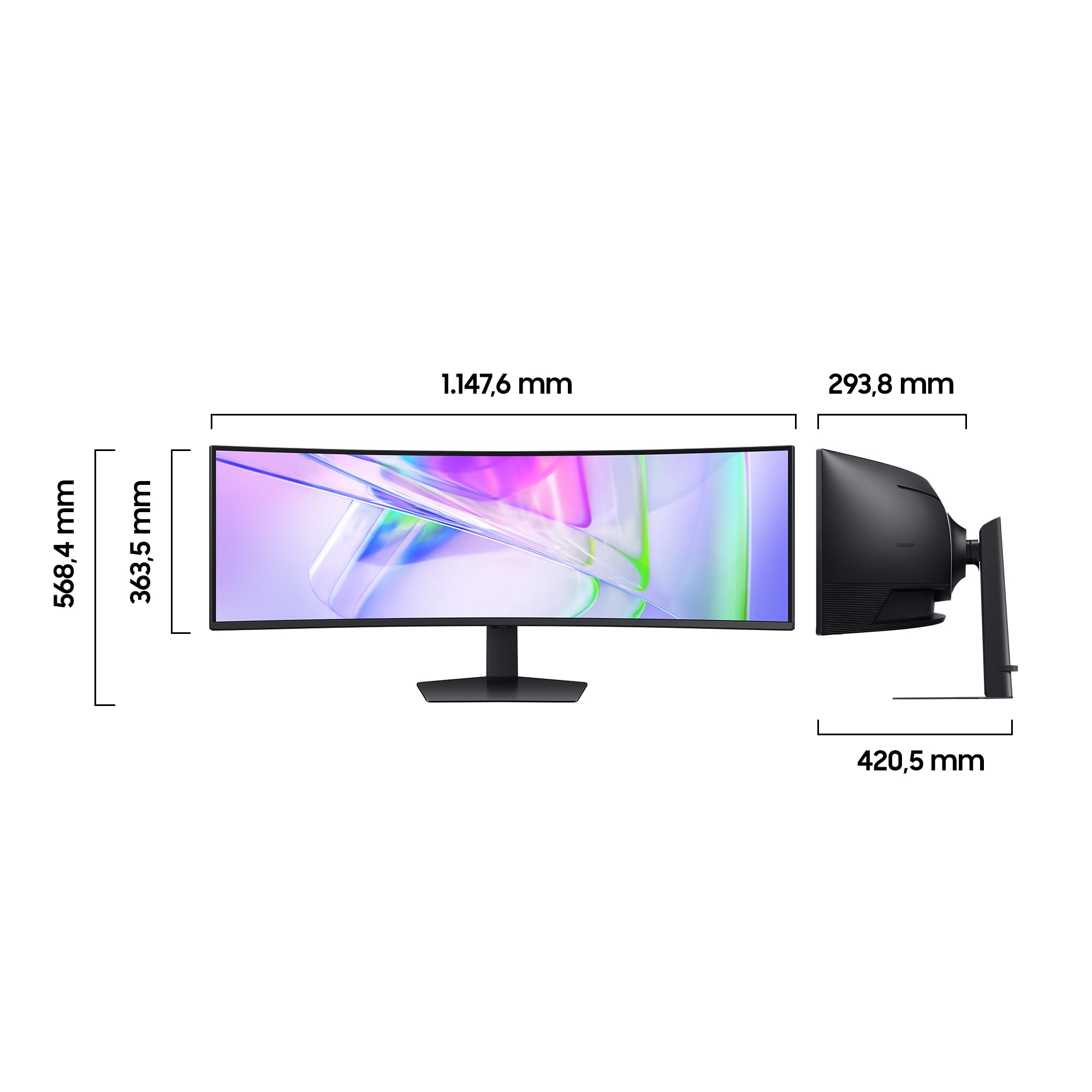 Monitor Profesional Ultraparonámico Curvo Samsung ViewFinity S9 S49C950UAU 49'/ Dual QHD/ Multimedia/ Regulable en altura