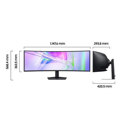 Monitor Profesional Ultraparonámico Curvo Samsung ViewFinity S9 S49C950UAU 49'/ Dual QHD/ Multimedia/ Regulable en altura