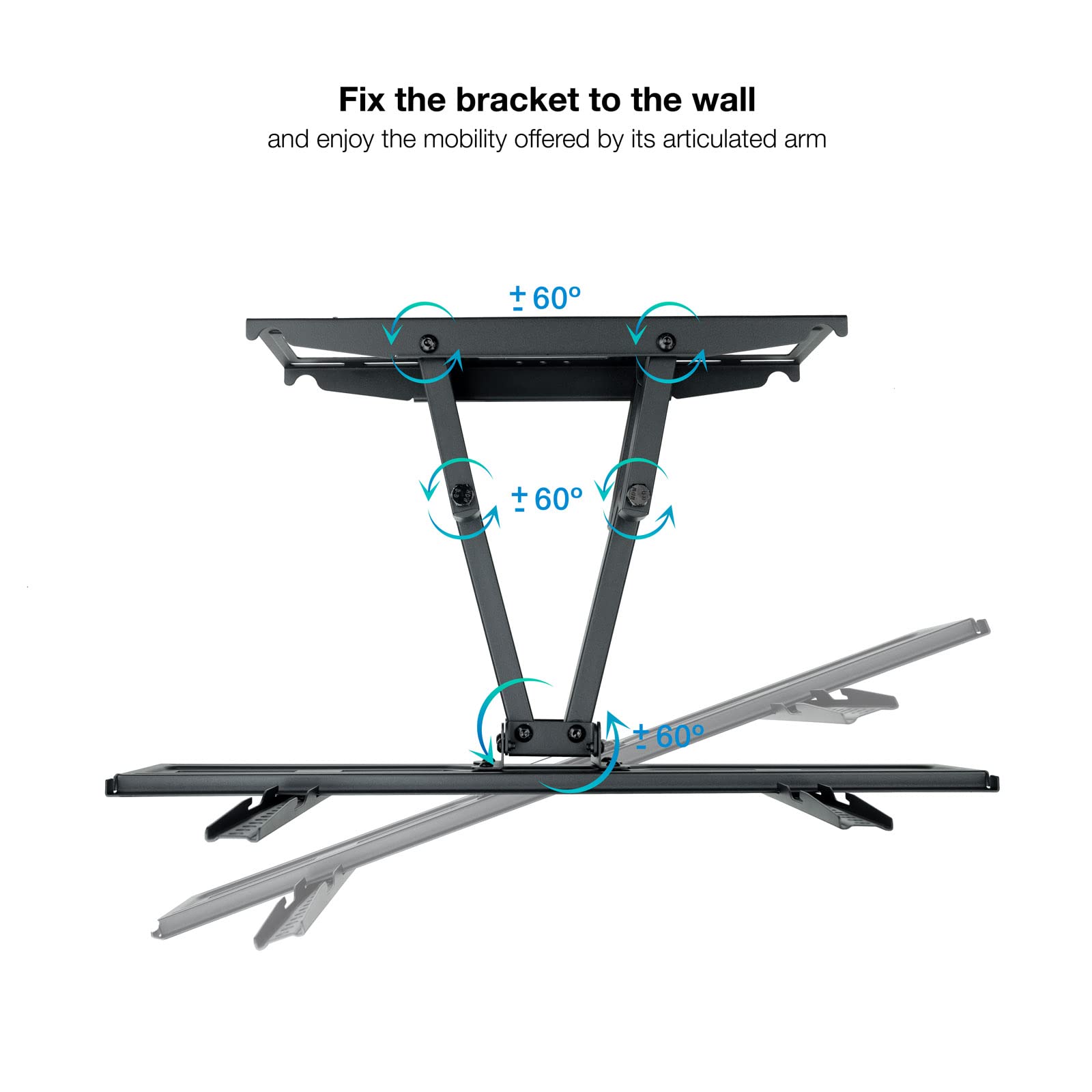 Soporte de Pared Giratorio/ Inclinable/ Nivelable TooQ LP7866TN-B para TV de 37-80'/ hasta 40kg