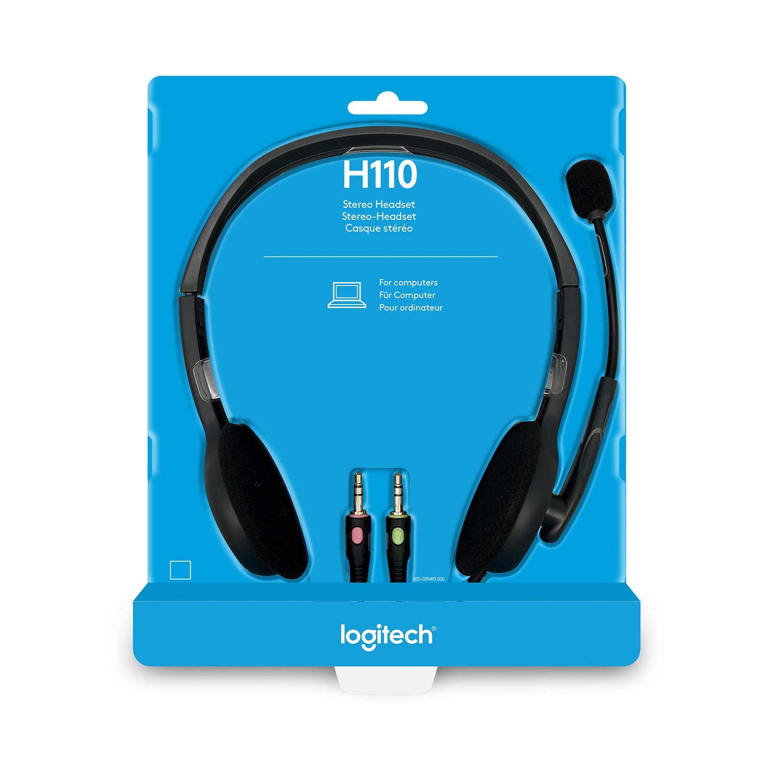 Auriculares Logitech H110/ con Micrófono/ Jack 3.5/ Plateados