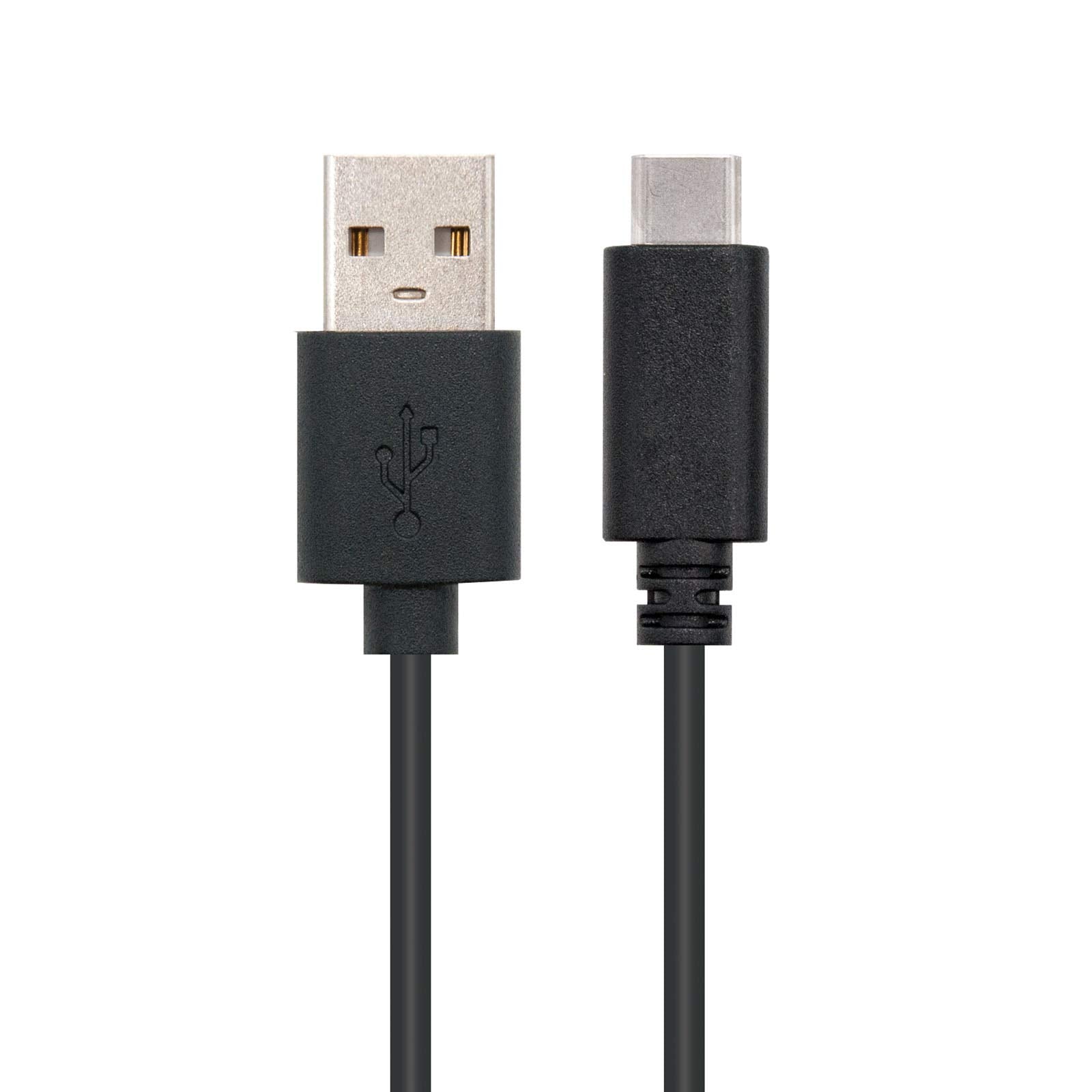 Cable USB 2.0 Tipo-C Nanocable 10.01.2100/ USB Tipo-C Macho - USB Macho/ 50cm/ Negro