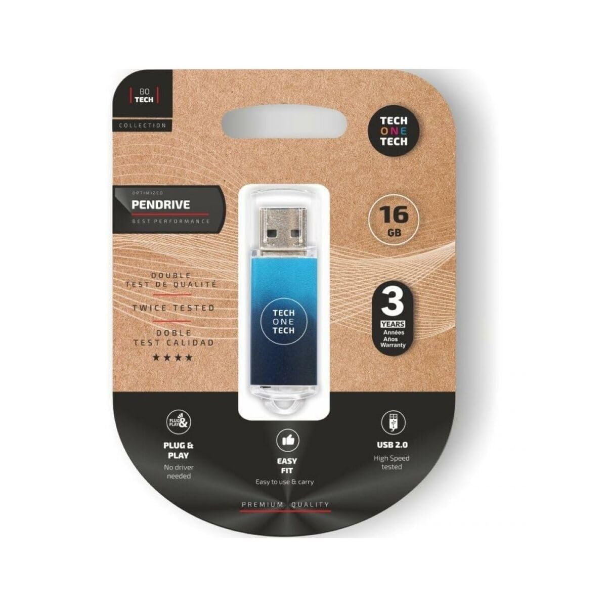 Pendrive 16GB Tech One Tech Be Deep USB 2.0/ Azul Degradado