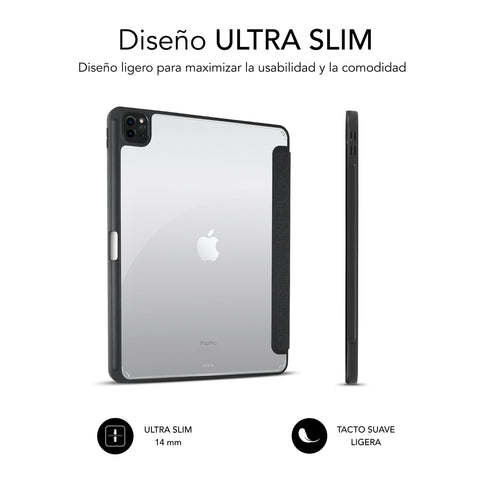 Funda Subblim Clear Shock Case para iPad Pro 12.9' 2022-21-20/ Negra