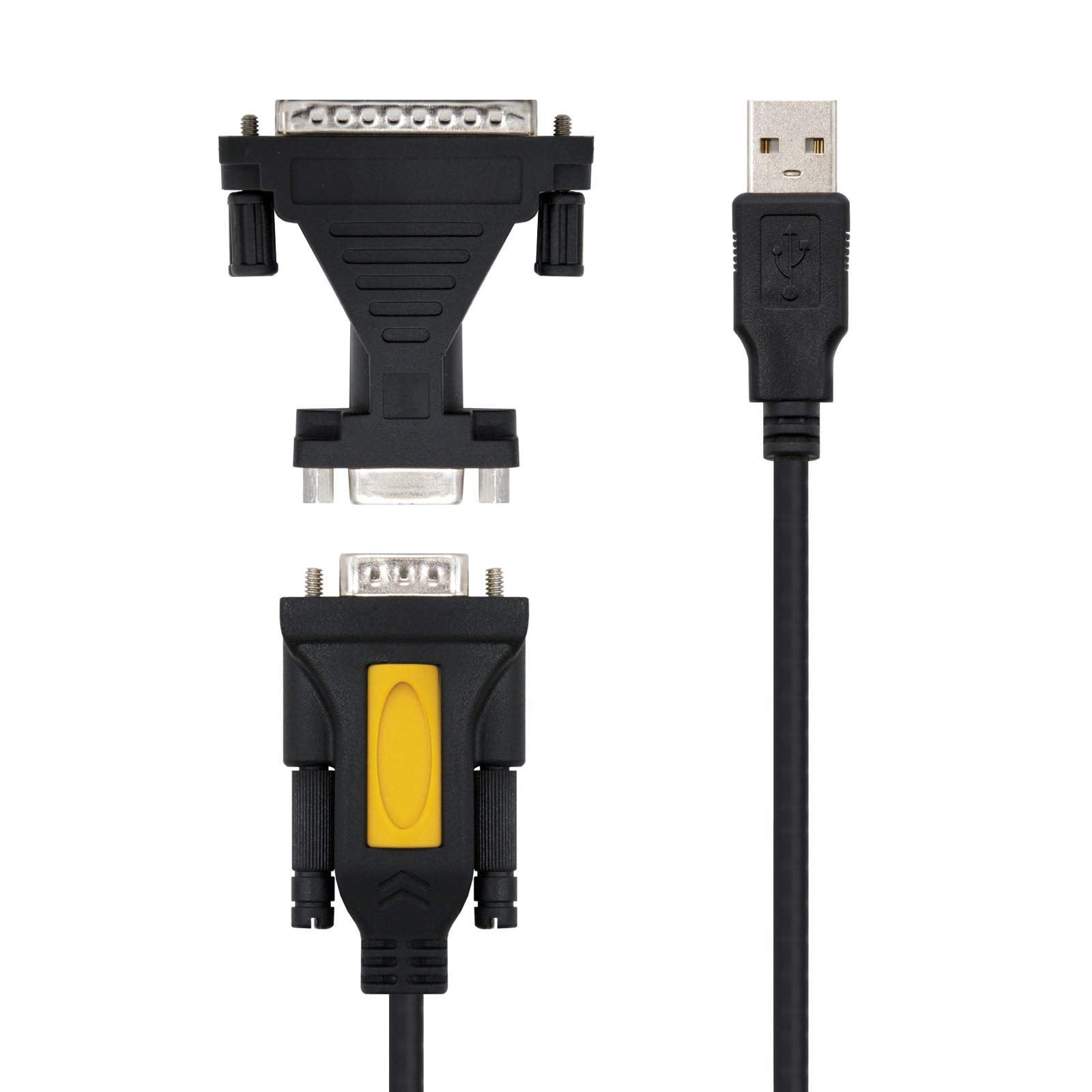 Cable Conversor impresora Nanocable 10.03.0002/ USB Macho - DB9 Macho/ DB25 Macho