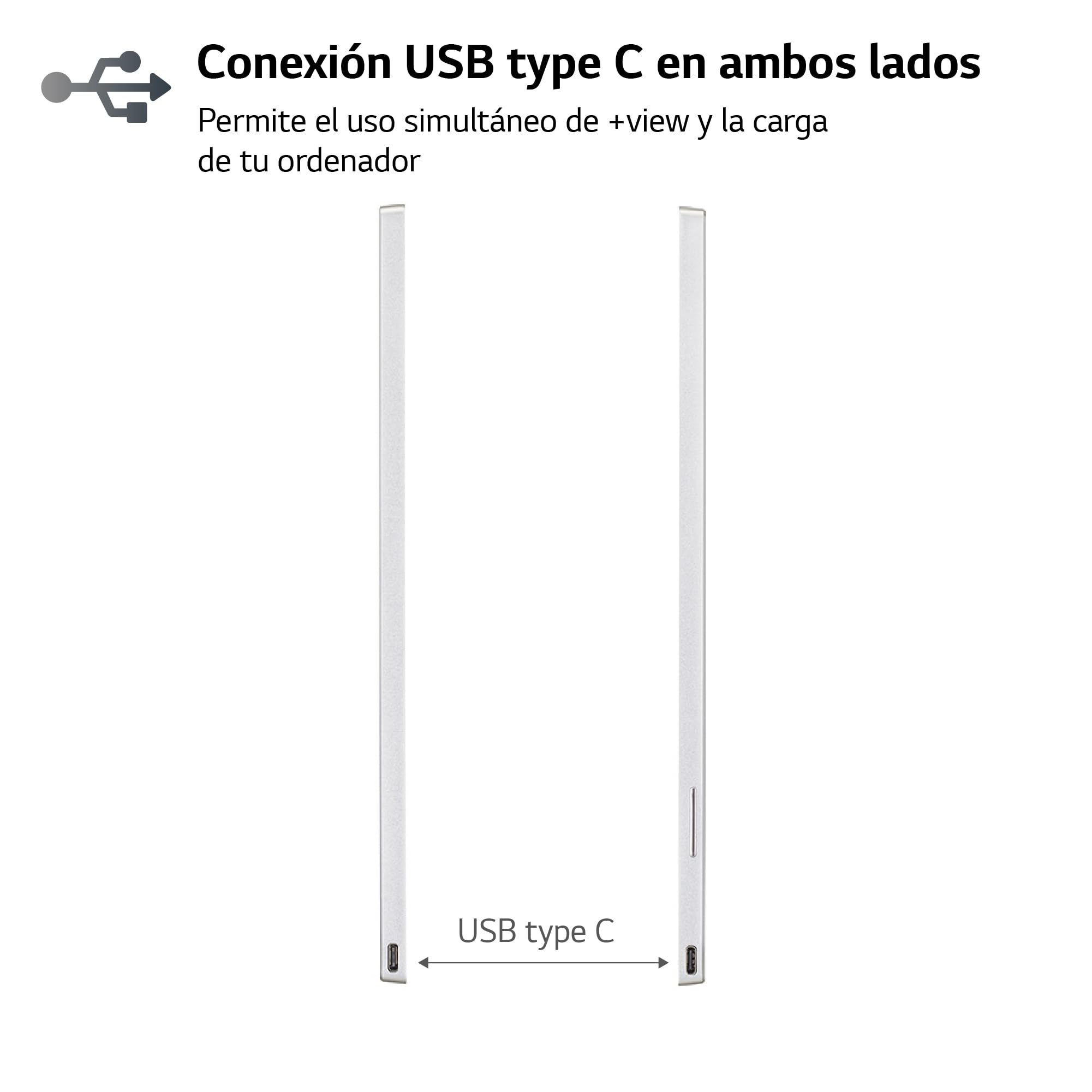 Monitor Portátil LG Gram +view 16MR70 16'/ WQXGA/ Negro y Plata