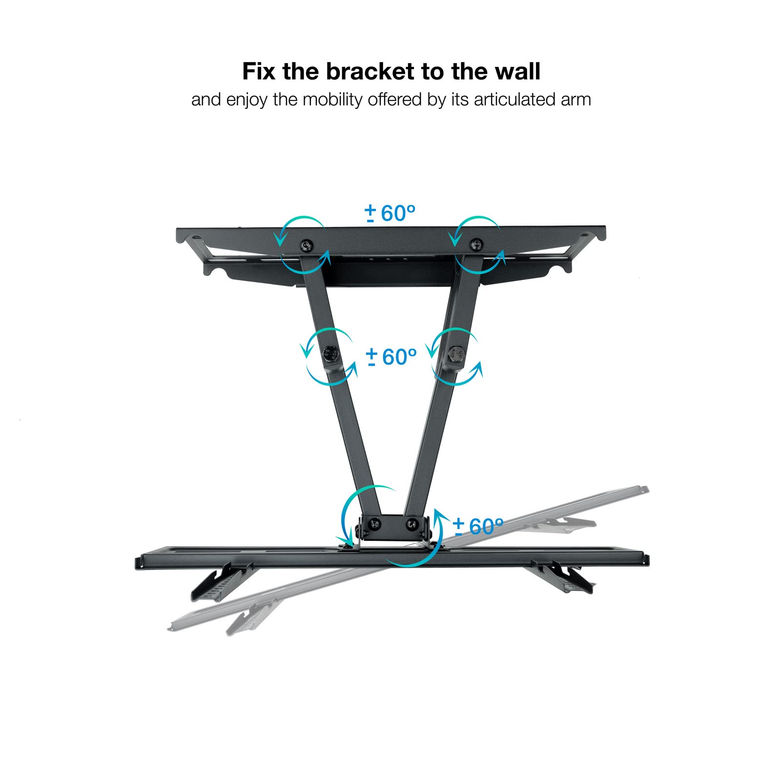 Soporte de Pared Giratorio/ Inclinable/ Nivelable TooQ LP7846TN-B para TV de 32-70'/ hasta 40kg