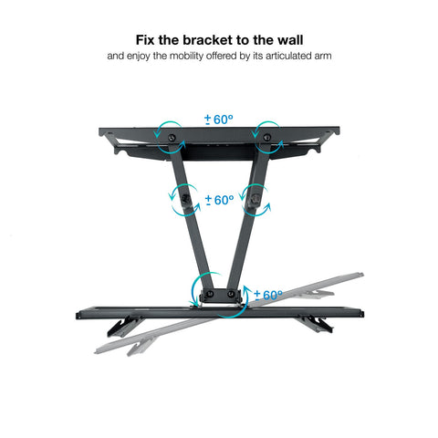 Soporte de Pared Giratorio/ Inclinable/ Nivelable TooQ LP7846TN-B para TV de 32-70'/ hasta 40kg