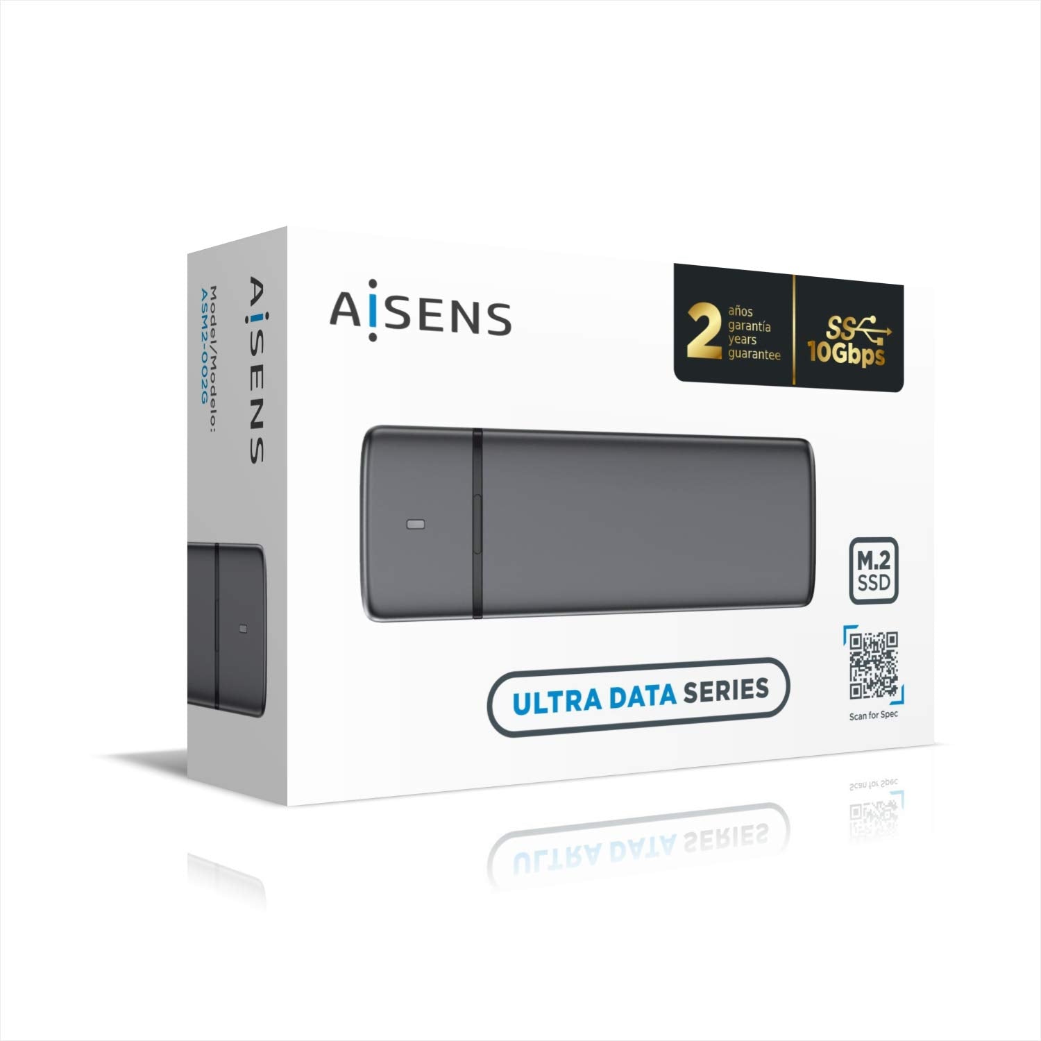 Caja Externa para Disco SSD M.2 SATA/NVMe Aisens ASM2-002G/ USB 3.1/ Sin tornillos