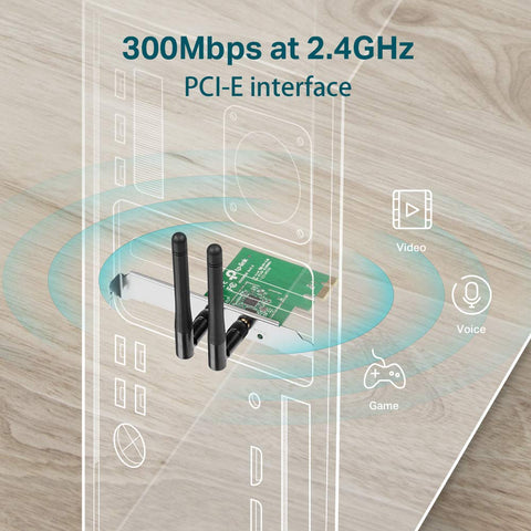 Tarjeta de red Inalámbrica-PCI Express TP-Link TL-WN881ND/ 300Mbps/ 2.4GHz