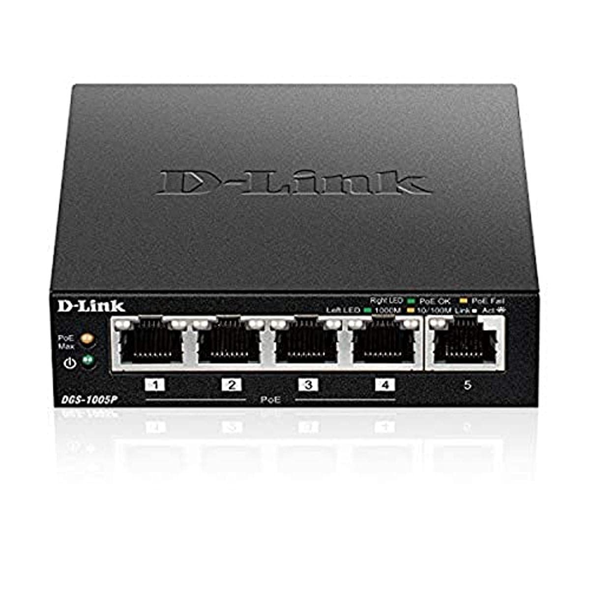 Switch D-Link DGS-1005P 5 Puertos/ RJ-45 10/100/1000 PoE