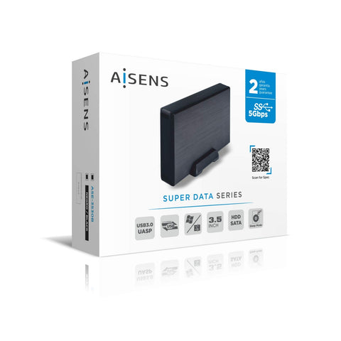 Caja Externa para Disco Duro de 3.5' Aisens ASE-3530B/ USB 3.1