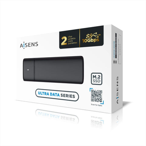 Caja Externa para Disco SSD M.2 SATA/NVMe Aisens ASM2-001B/ USB 3.1/ Sin tornillos