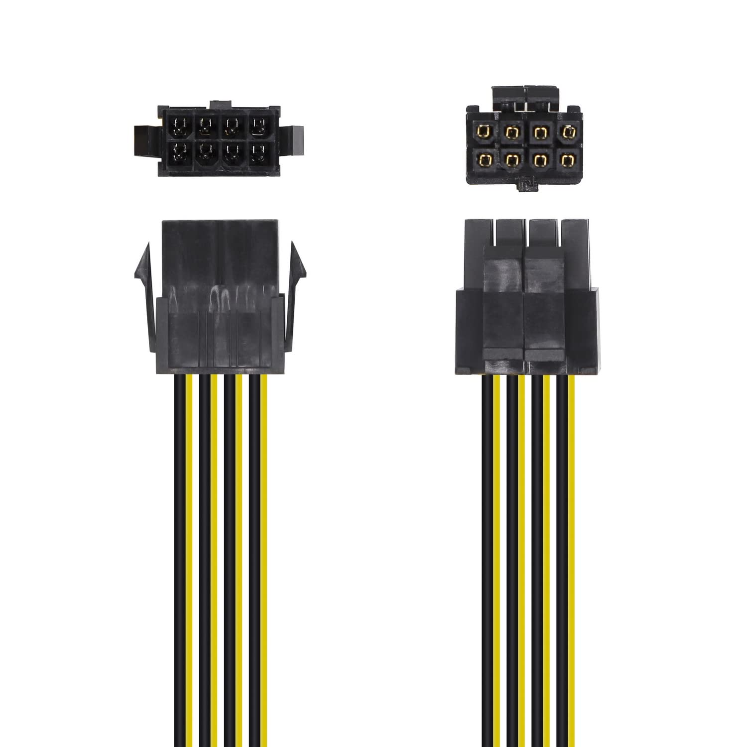 Cable de Alimentación Microprocesador Aisens A131-0419/ Molex -4+4 PIN Macho - Molex 8 PIN Hembra/ 30cm