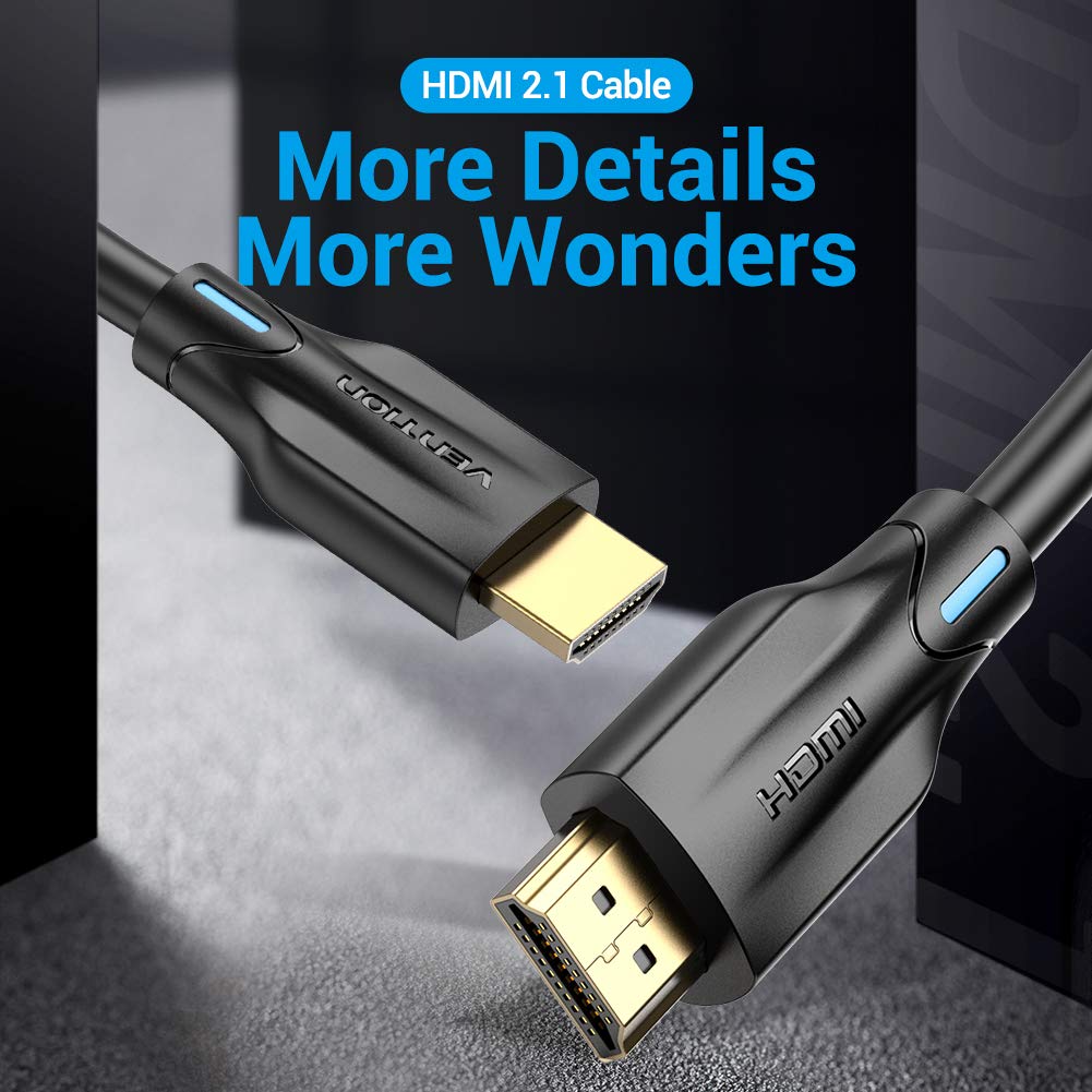 Cable HDMI 2.1 8K Vention AALBI/ HDMI Macho - HDMI Macho/ 3m/ Gris y Negro