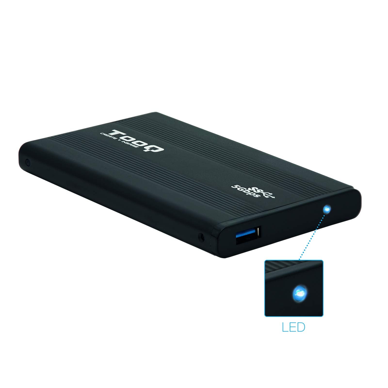 Caja Externa para Disco Duro de 2.5' TooQ TQE-2524B/ USB 3.1