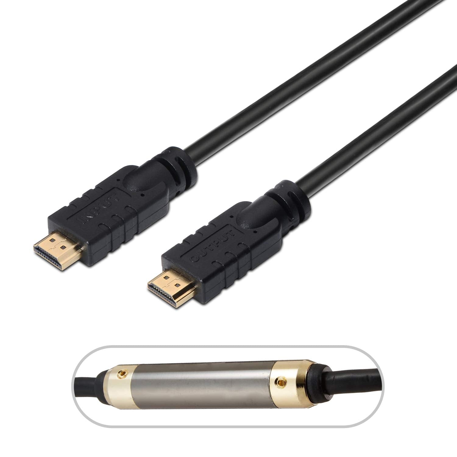 Cable HDMI 1.4 Aisens A119-0106/ HDMI Macho - HDMI Macho/ Hasta 10W/ 720Mbps/ 30m/ Negro