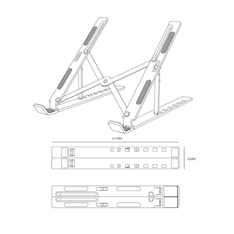 Soporte para Portátil/Tablet Aisens LPS2M-173 hasta 15'