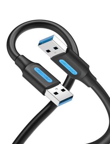 Cable USB 3.0 Vention CONBF/ USB Macho - USB Macho/ 5Gbps/ 1m/ Negro