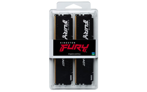 Memoria RAM Kingston FURY Beast 2 x 16GB/ DDR5/ 5200MHz/ 1.1V/ CL40/ DIMM