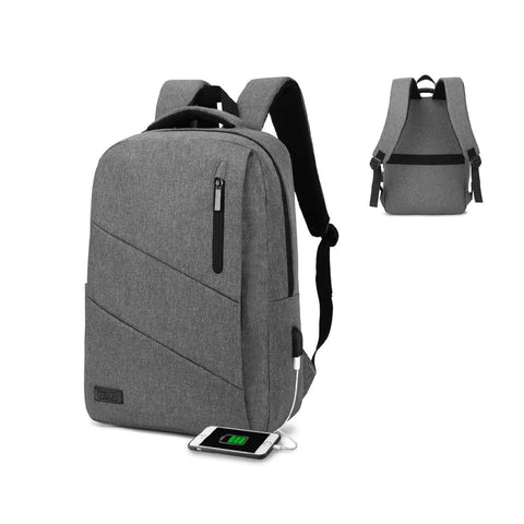 Mochila Subblim City Backpack para Portátiles hasta 15.6'/ Puerto USB/ Gris