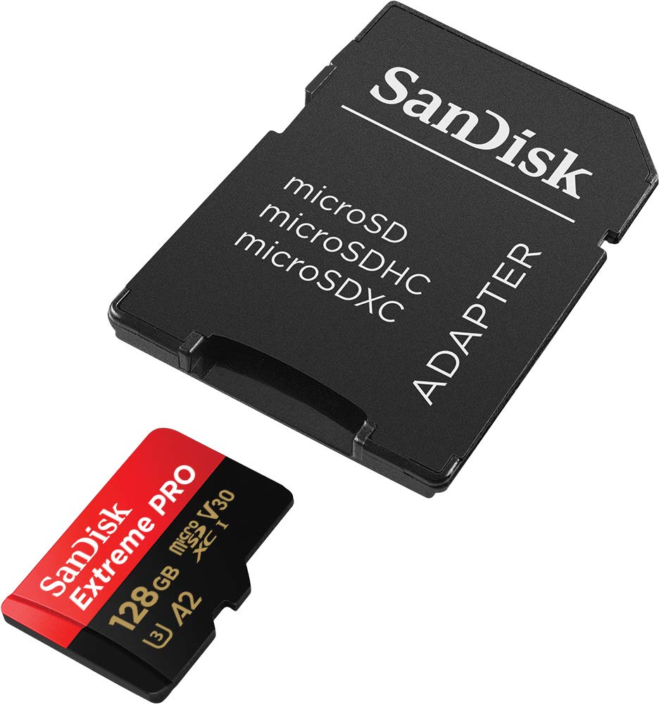 Tarjeta de Memoria SanDisk Extreme Pro 128GB microSD XC UHS-I con Adaptador/ Clase 10/ 200MBs