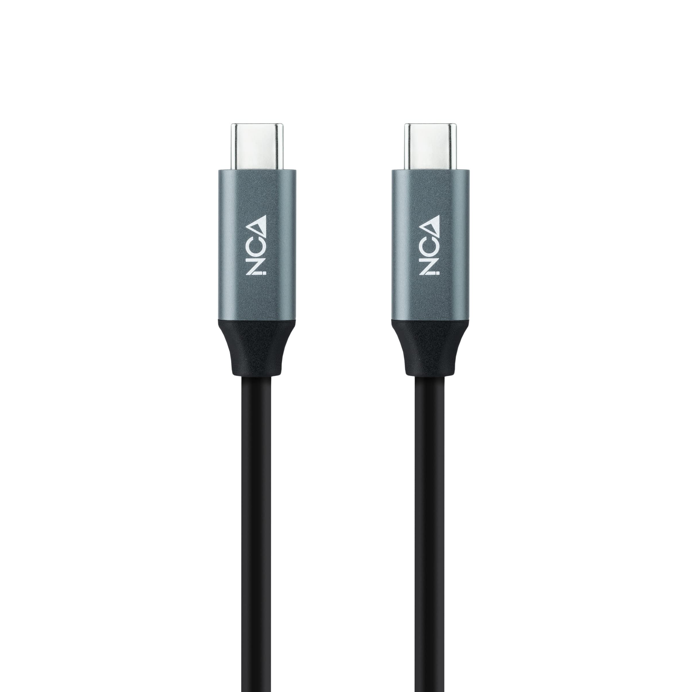 Cable USB 3.2 Tipo-C Nanocable 10.01.4303/ USB Tipo-C Macho - USB Tipo-C Macho/ 3m/ Gris y Negro