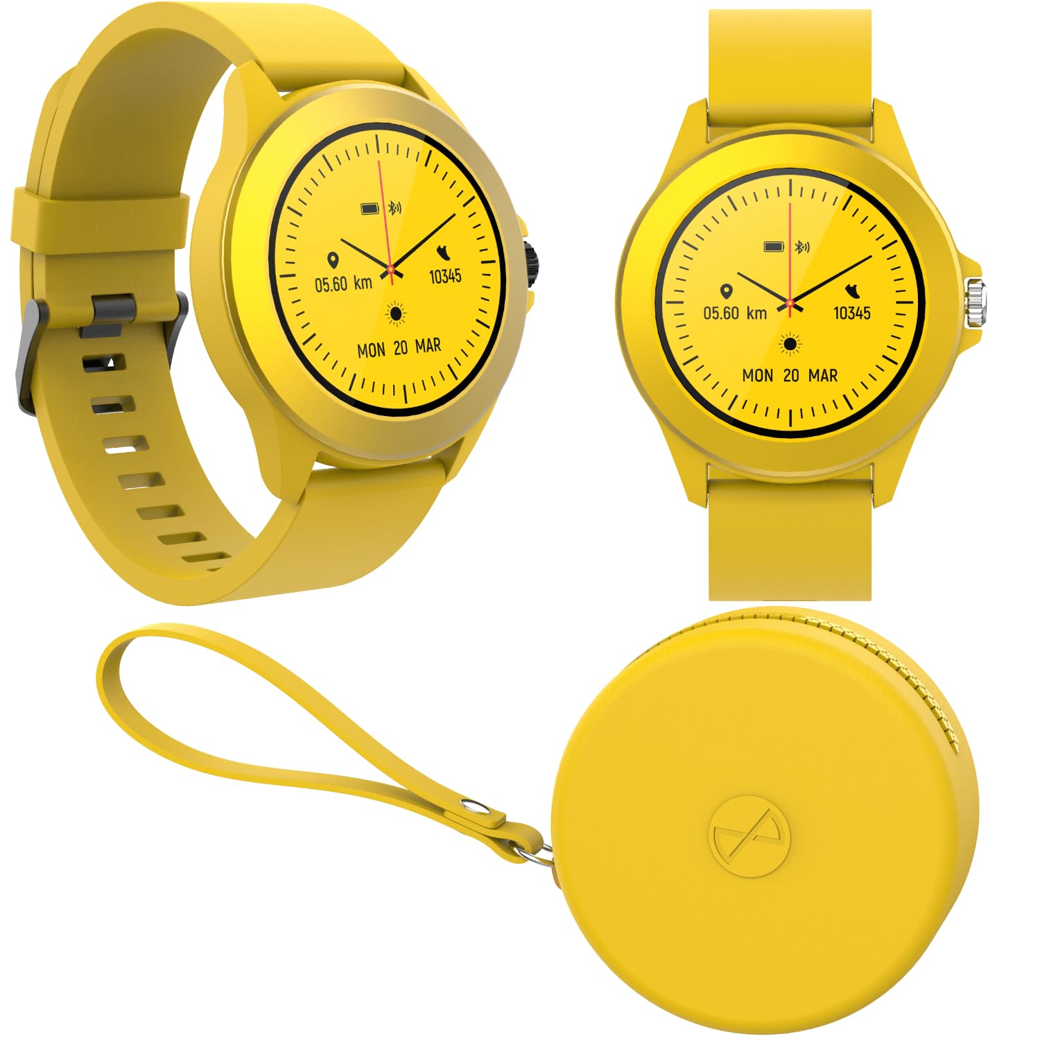 Smartwatch Forever Colorum CW-300/ Notificaciones/ Frecuencia Cardíaca/ Amarillo