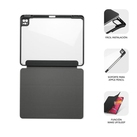 Funda Subblim Clear Shock Case para iPad Pro 12.9' 2022-21-20/ Negra