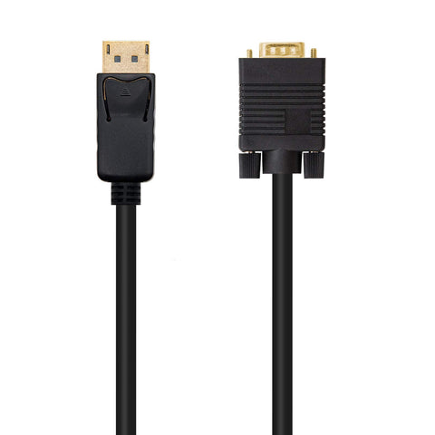 Cable Conversor Nanocable 10.15.4402/ DisplayPort Macho - VGA Macho/ 2m/ Negro