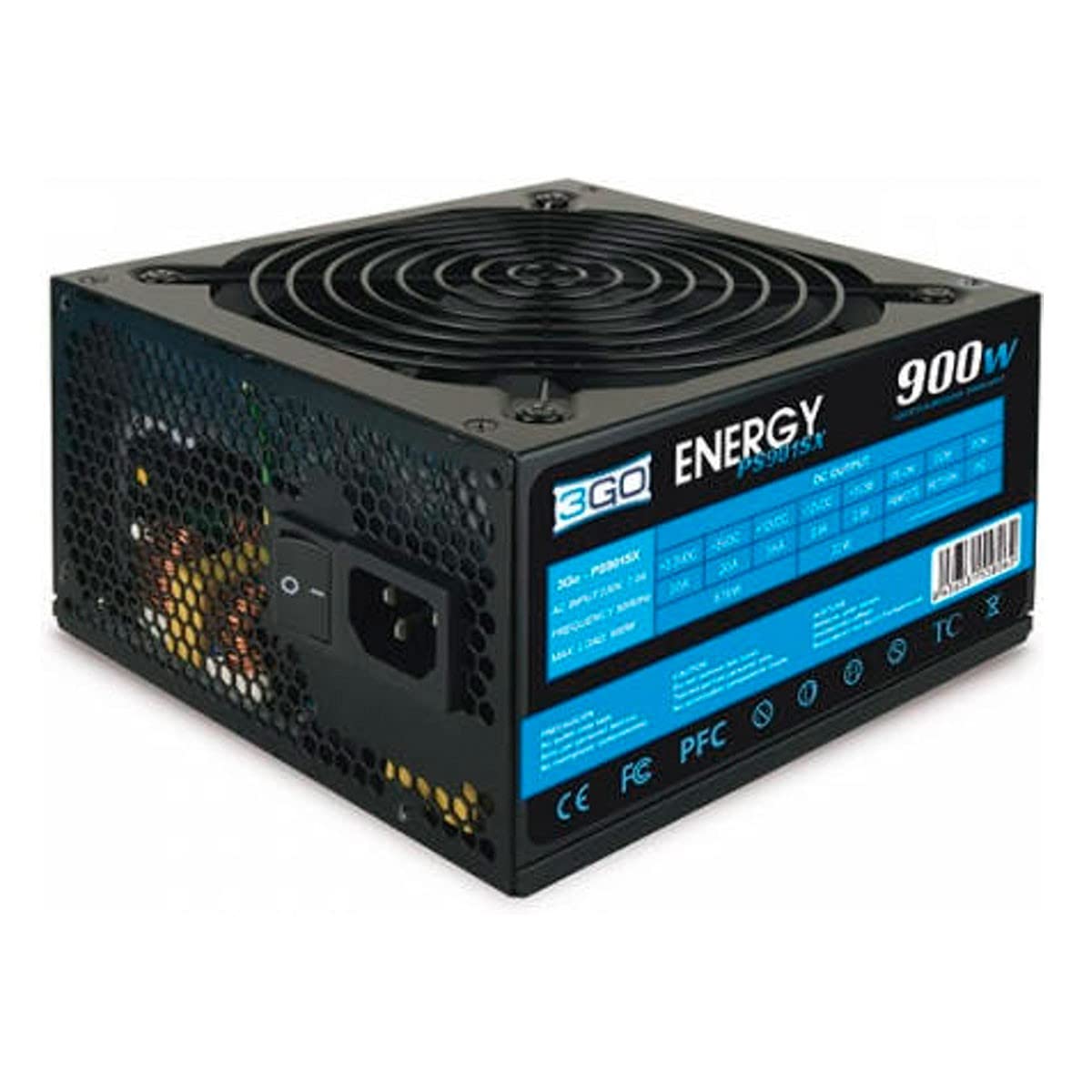 Fuente de Alimentación 3GO PS901SX/ 900W/ Ventilador 12cm