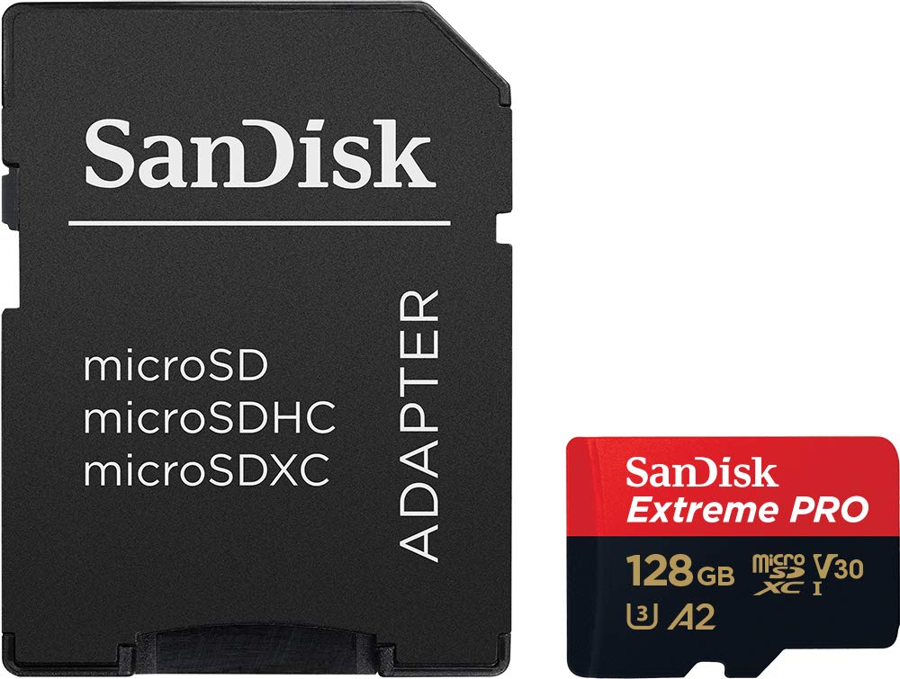 Tarjeta de Memoria SanDisk Extreme Pro 128GB microSD XC UHS-I con Adaptador/ Clase 10/ 200MBs