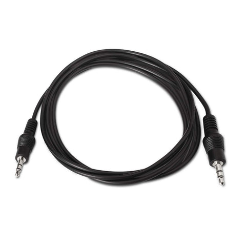 Cable Estéreo Aisens A128-0141/ Jack 3.5 Macho - Jack 3.5 Macho/ Hasta 0.1W/ 30cm/ Negro