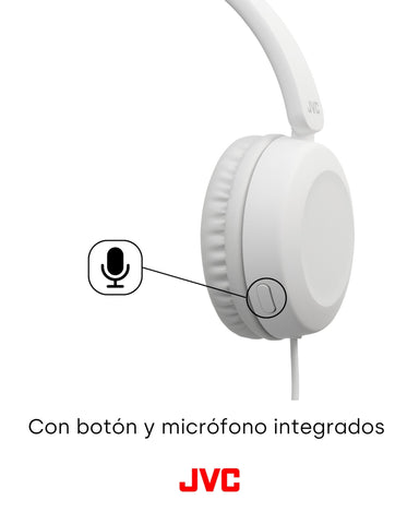 Auriculares JVC HA-S31M/ con Micrófono/ Jack 3.5/ Blancos