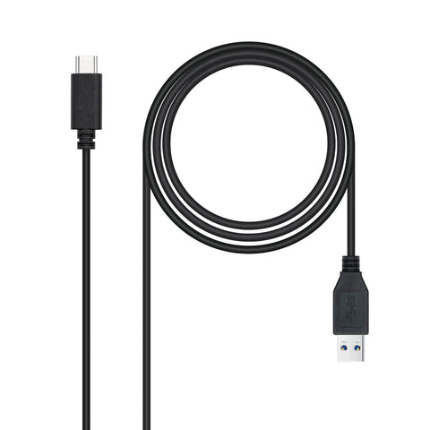 Cable USB 3.1 Tipo-C Nanocable 10.01.4002/ USB Tipo-C Macho - USB Macho/ 2m/ Negro