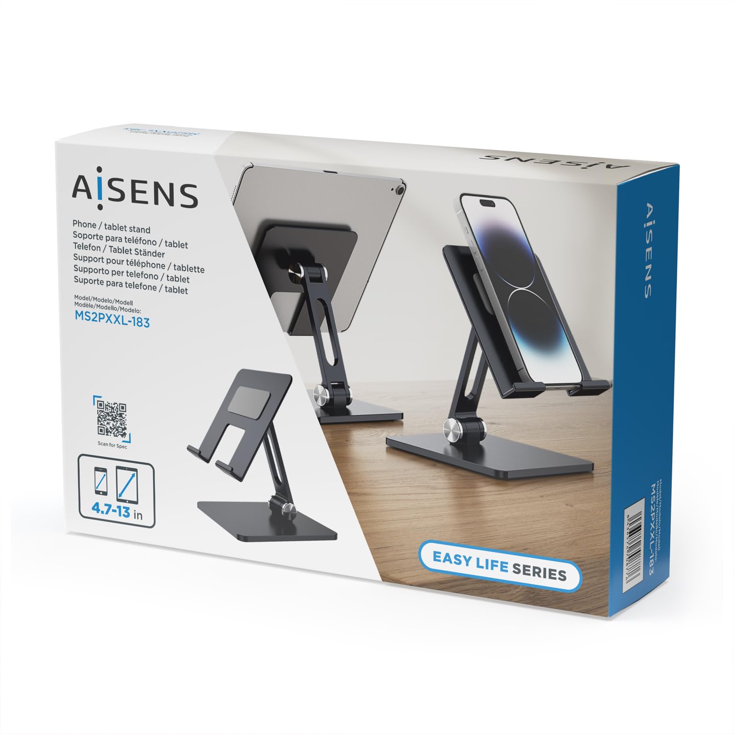 Soporte para Smartphone/Tablet Aisens MS2PXXL-183/ Gris