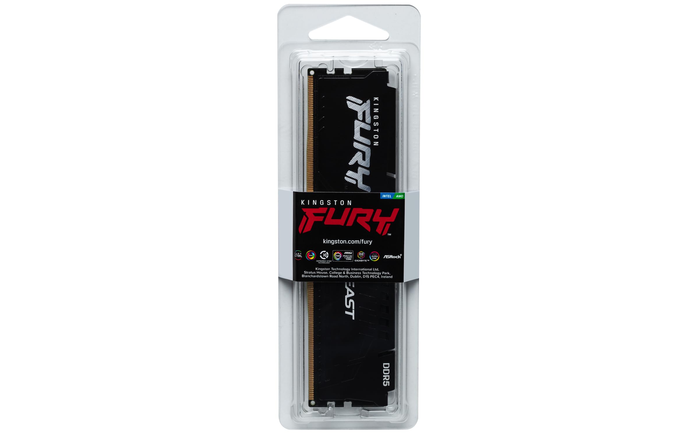 Memoria RAM Kingston FURY Beast 16GB/ DDR5/ 6000MHz/ 1.4V/ CL30/ DIMM