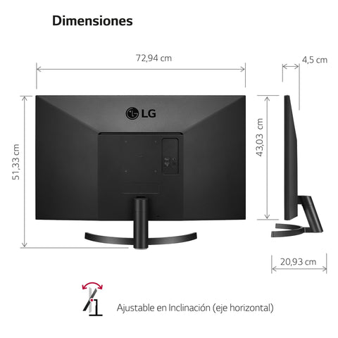 Monitor LG 32MN500M-B 31.5'/ Full HD/ Negro