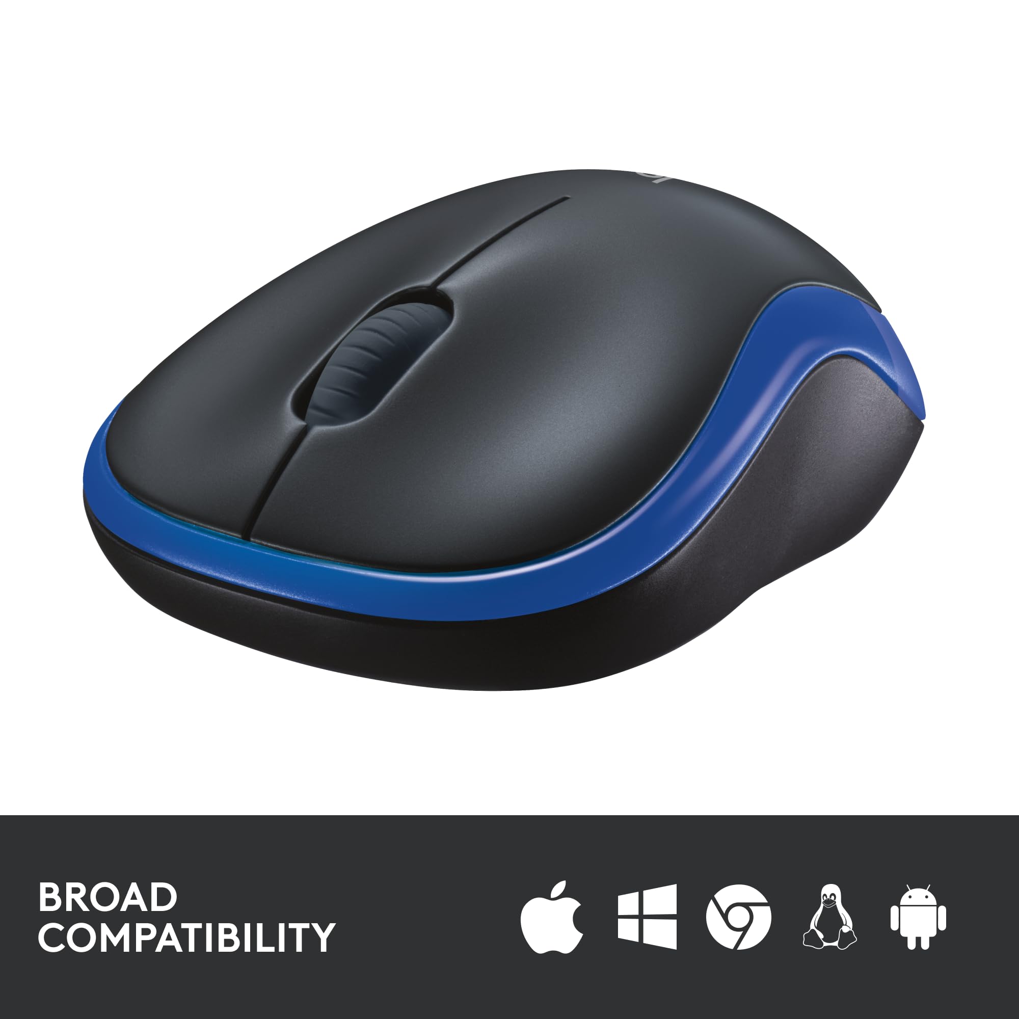 Ratón Inalámbrico Logitech M185/ Hasta 1000 DPI/ Azul