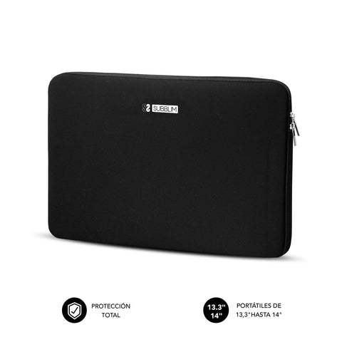 Funda Subblim Business Laptop Sleeve Neoprene para Portátiles 13.3'-14'/ Negra