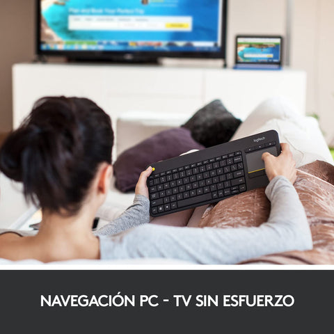 Teclado para Smart TV Logitech Wireless Touch K400 Plus