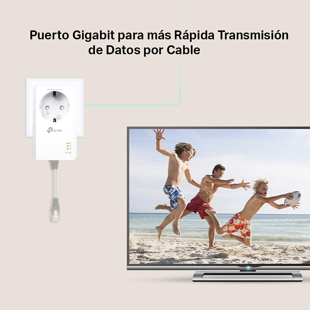 Adaptador Powerline TP-Link TL-PA7017P KIT AV1000 1000Mbps/ Alcance 300m/ Pack de 2