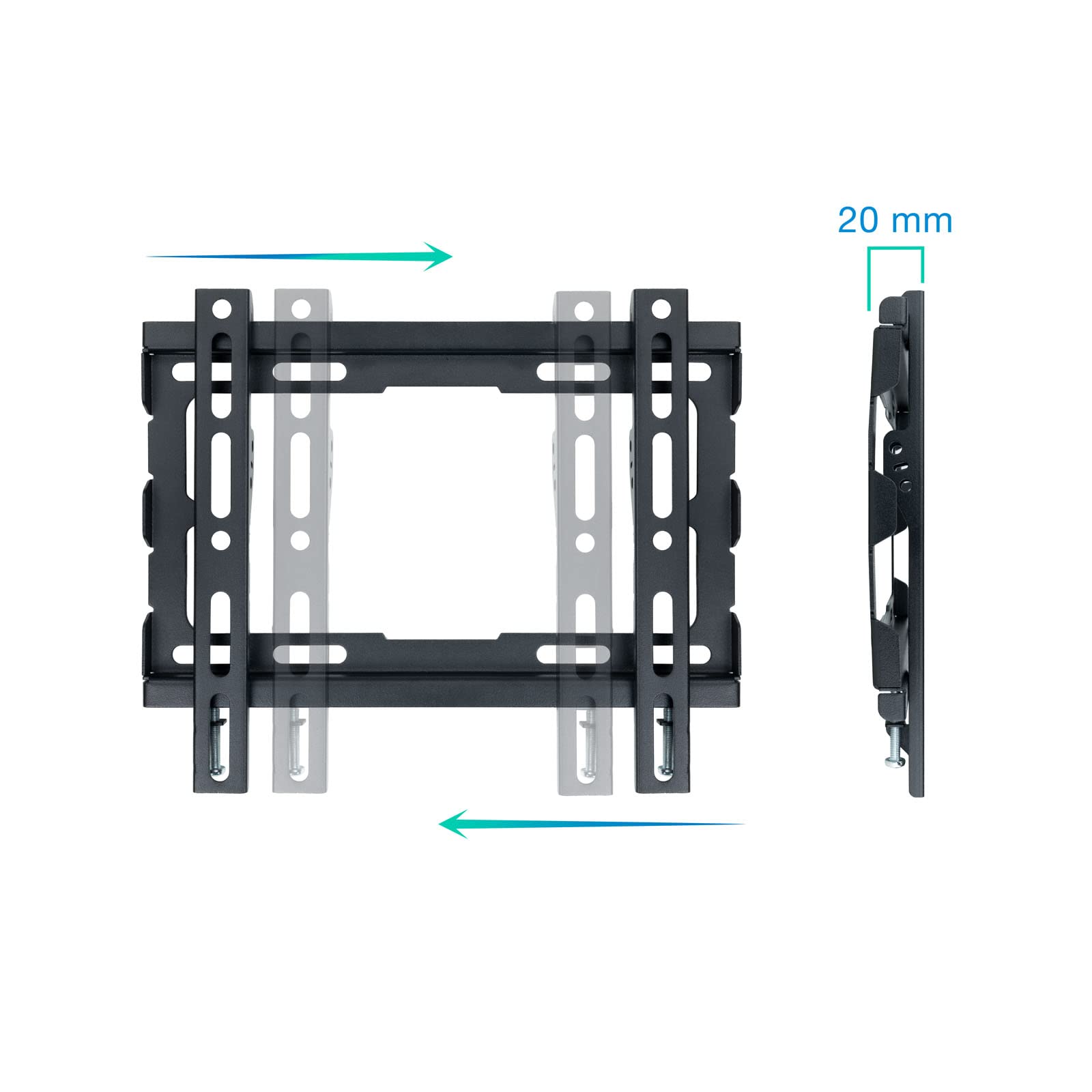 Soporte de Pared Fijo TooQ LP1043F-B para TV de 23-43'/ hasta 45kg